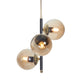 Luzarana Perla gold black metal housing honey colored design luxury chandelier