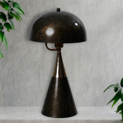Luzarana Deco vintage metalen body design luxe tafellamp met marmerpatroon