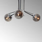 Luzarana Bella 3-part chrome black metal body honey colored design luxury chandelier