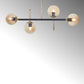 Luzarana Optical 4-piece gold black design luxury chandelier