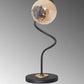 Luzarana Nora schwarz gold Luxus-Schreibtischlampe gebogene moderne Design-Tischlampe