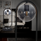 Luzarana Zenga schwarz &amp; verchromter Metallkörper glänzend verchromtes Glasdesign Luxus-Tischlampe
