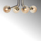 Luzarana Bella 4-piece gold black metal body honey colored design luxury chandelier