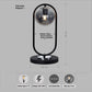 Luzarana Zenga schwarz &amp; verchromter Metallkörper glänzend verchromtes Glasdesign Luxus-Tischlampe