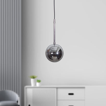 Luzarana Nova 1 chrome metal housing smoked glass design luxury hanging lamp