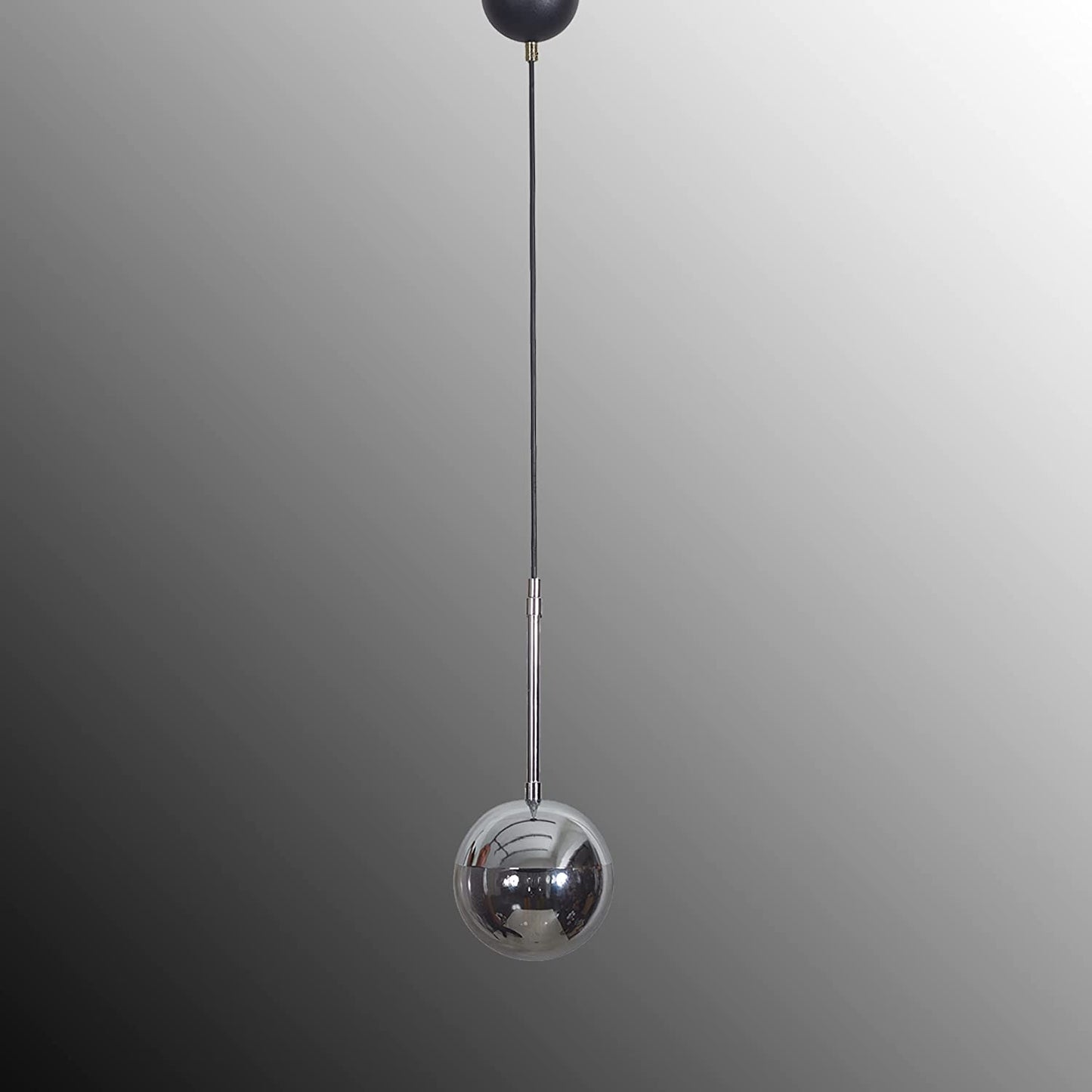 Luzarana Nova 1 chroom metalen behuizing rookglas design luxe hanglamp
