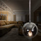 Luzarana Nova 1 chrome metal housing smoked glass design luxury hanging lamp