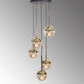 Luzarana Nova 5 gold metal housing honey colored glass design luxury hanging lamp