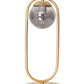 Luzarana Zenga goud metalen body rookglas design luxe tafellamp