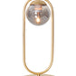 Luzarana Zenga goud metalen body rookglas design luxe tafellamp