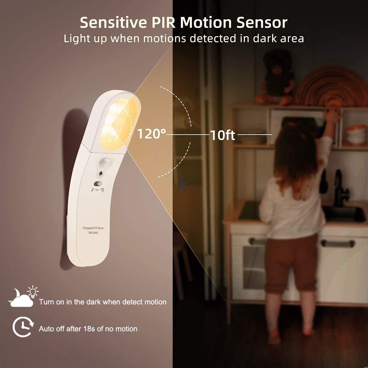 Motion sensor versatile light