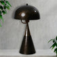 Luzarana Deco chrome black metal body design luxury table lamp with marble pattern