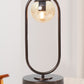 Luzarana Zenga gold metal body smoked glass design luxury table lamp