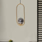 Luzarana Zenga black metal housing smoked glass design luxury hanging lamp